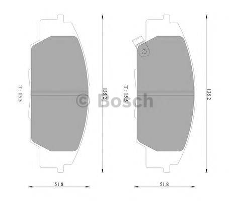 BOSCH 0986AB2470 Комплект гальмівних колодок, дискове гальмо