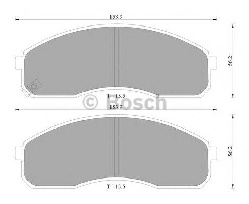 BOSCH 0986AB3029 Комплект гальмівних колодок, дискове гальмо