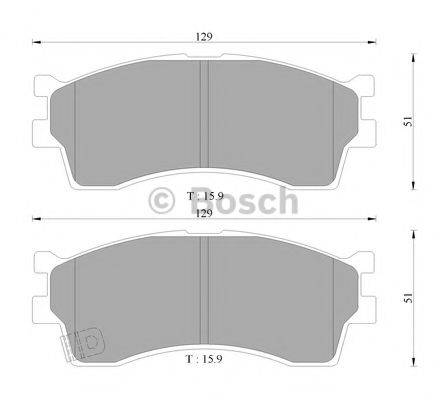 BOSCH 0986AB3034 Комплект гальмівних колодок, дискове гальмо