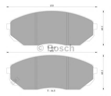 BOSCH 0986AB3048 Комплект гальмівних колодок, дискове гальмо