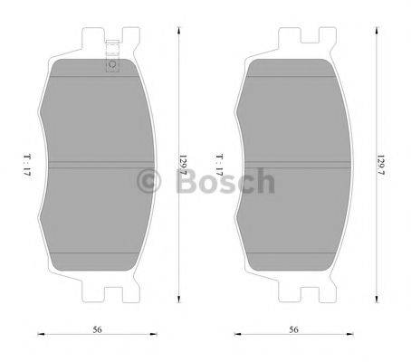 BOSCH 0986AB3077 Комплект гальмівних колодок, дискове гальмо