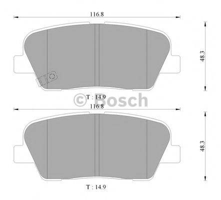 BOSCH 0986AB3105 Комплект гальмівних колодок, дискове гальмо