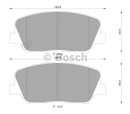 BOSCH 0986AB3137 Комплект гальмівних колодок, дискове гальмо