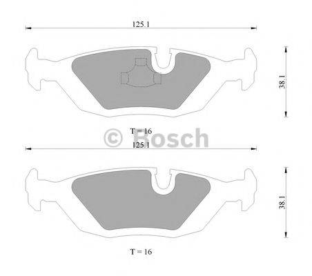 BOSCH 0986AB4424 Комплект гальмівних колодок, дискове гальмо