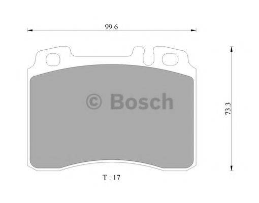 BOSCH 0986AB4447 Комплект гальмівних колодок, дискове гальмо