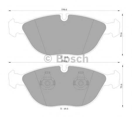 BOSCH 0986AB4555 Комплект гальмівних колодок, дискове гальмо