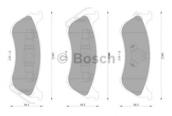 BOSCH 0986AB4558 Комплект гальмівних колодок, дискове гальмо