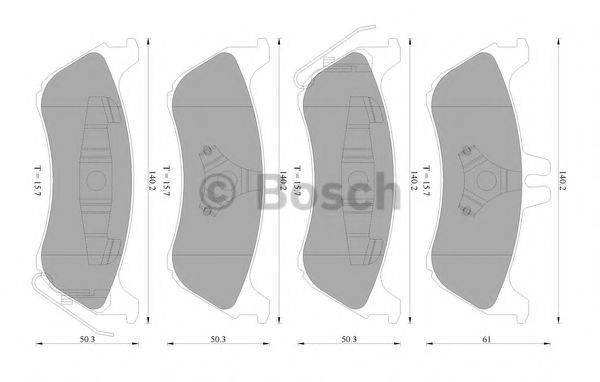 BOSCH 0986AB4562 Комплект гальмівних колодок, дискове гальмо