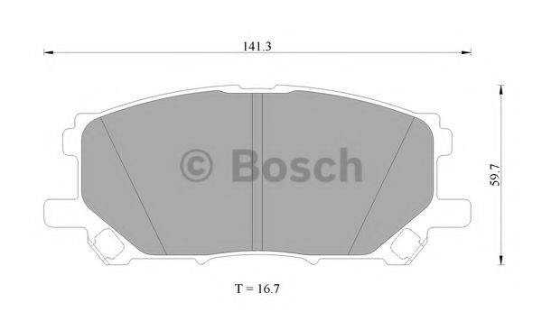 BOSCH 0986AB4574 Комплект гальмівних колодок, дискове гальмо