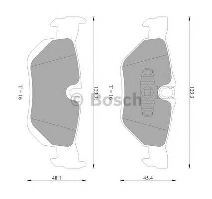 BOSCH 0986AB4586 Комплект гальмівних колодок, дискове гальмо