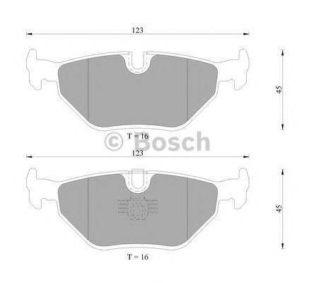 BOSCH 0986AB4693 Комплект гальмівних колодок, дискове гальмо