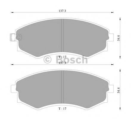 BOSCH 0986AB9038 Комплект гальмівних колодок, дискове гальмо