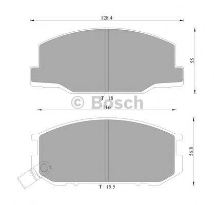 BOSCH 0986AB9049 Комплект гальмівних колодок, дискове гальмо