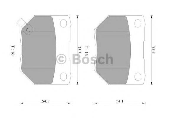 BOSCH 0986AB9052 Комплект гальмівних колодок, дискове гальмо