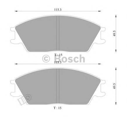 BOSCH 0986AB9059 Комплект гальмівних колодок, дискове гальмо