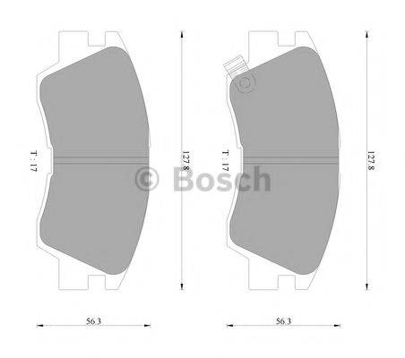 BOSCH BP9114 Комплект гальмівних колодок, дискове гальмо