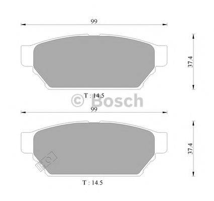 BOSCH 0986AB9118 Комплект гальмівних колодок, дискове гальмо