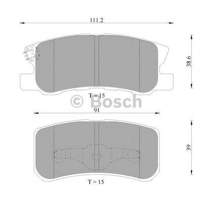 BOSCH 0986AB9183 Комплект гальмівних колодок, дискове гальмо