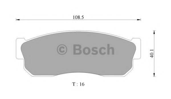 BOSCH 0986AB9241 Комплект гальмівних колодок, дискове гальмо