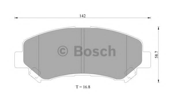 BOSCH 0986AB9368 Комплект гальмівних колодок, дискове гальмо