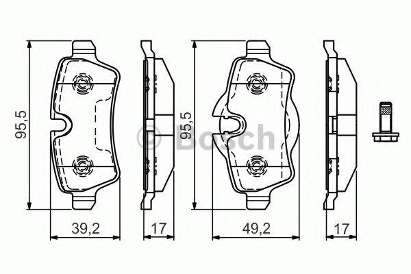 BOSCH 0986TB3171 Комплект гальмівних колодок, дискове гальмо