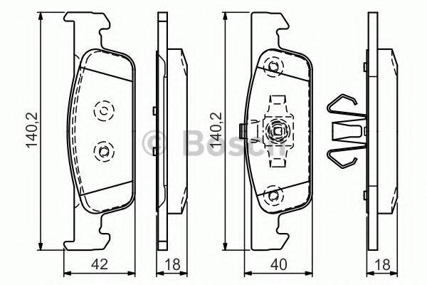 BOSCH 0986TB3172 Комплект гальмівних колодок, дискове гальмо