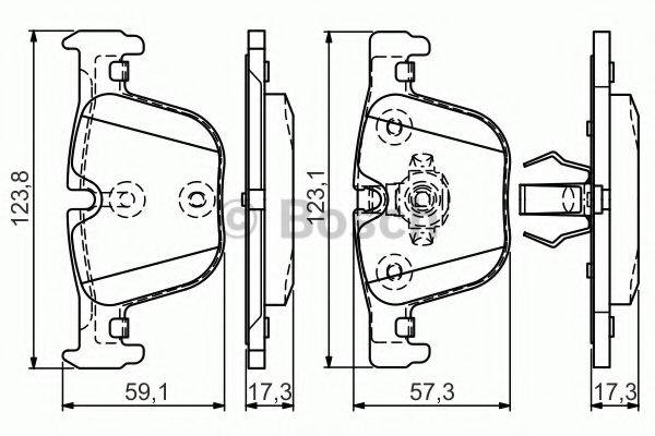 BOSCH 0986TB3182 Комплект гальмівних колодок, дискове гальмо