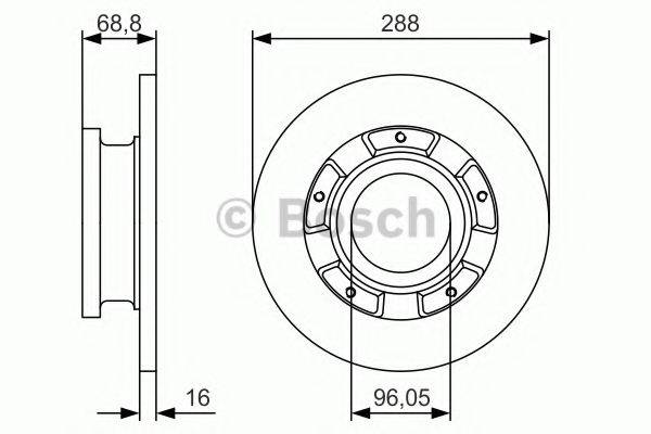 BOSCH 0986479A50 гальмівний диск