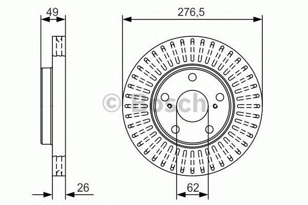 BOSCH 0986479A62 гальмівний диск