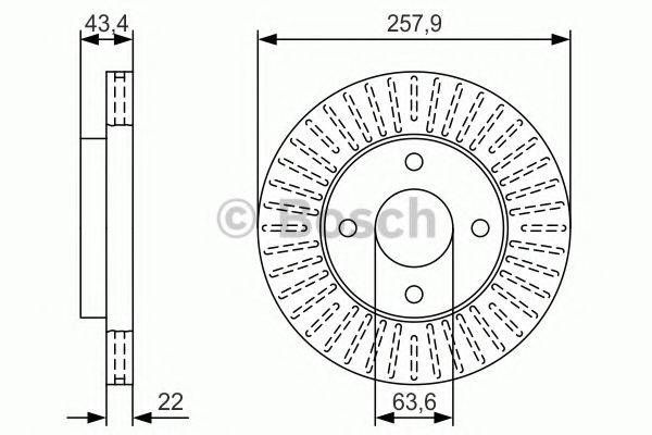 BOSCH 0986479T66 гальмівний диск