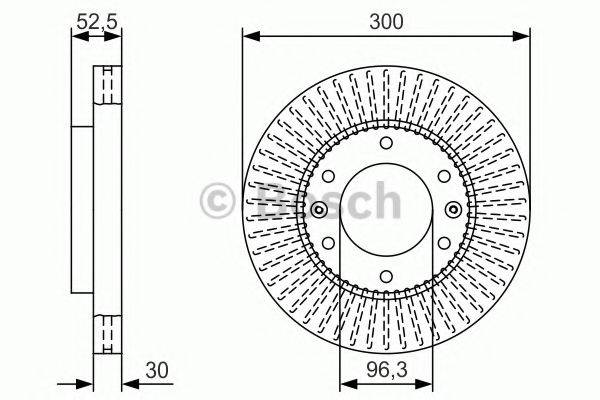 BOSCH 0986479T88 гальмівний диск