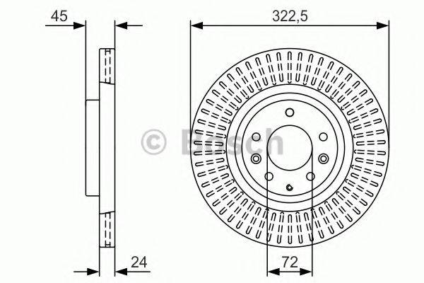 BOSCH 0986479V00 гальмівний диск