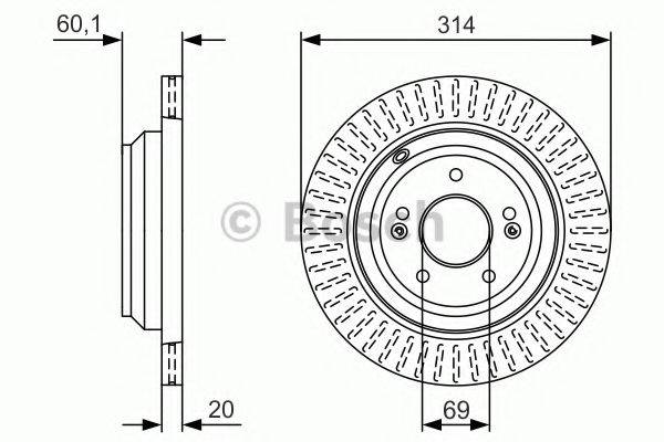 BOSCH 0986479V11 гальмівний диск