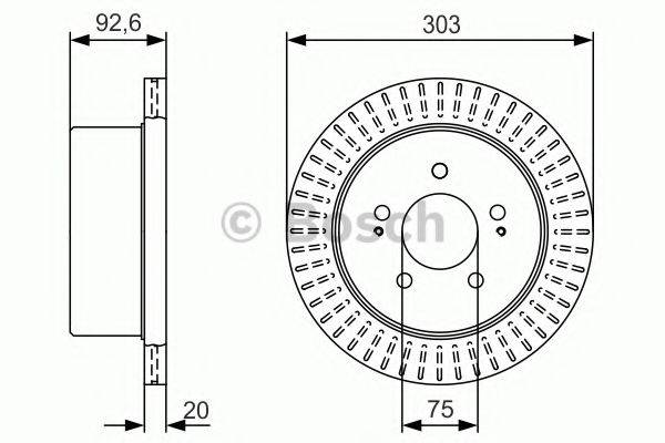 BOSCH 0986479V26 гальмівний диск