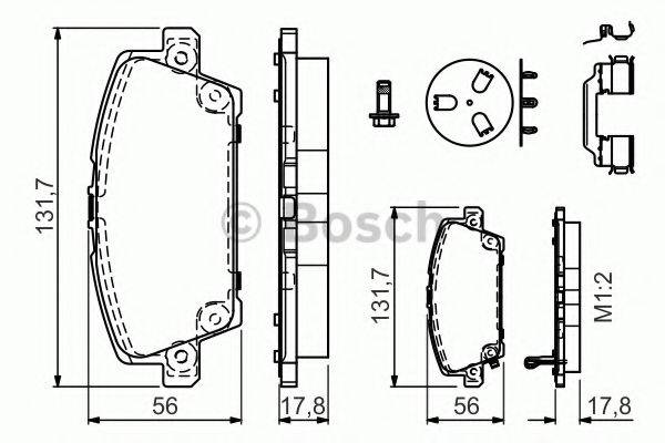 BOSCH 0986494611 Комплект гальмівних колодок, дискове гальмо