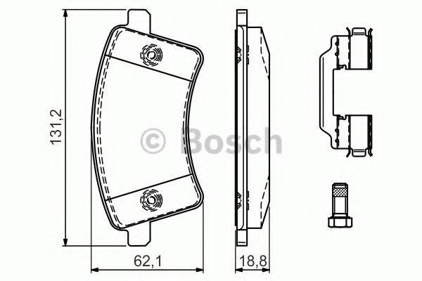 BOSCH 0986494612 Комплект гальмівних колодок, дискове гальмо