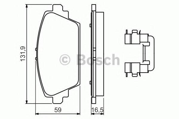 BOSCH 0986494629 Комплект гальмівних колодок, дискове гальмо