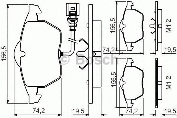 BOSCH 0986495249 Комплект гальмівних колодок, дискове гальмо