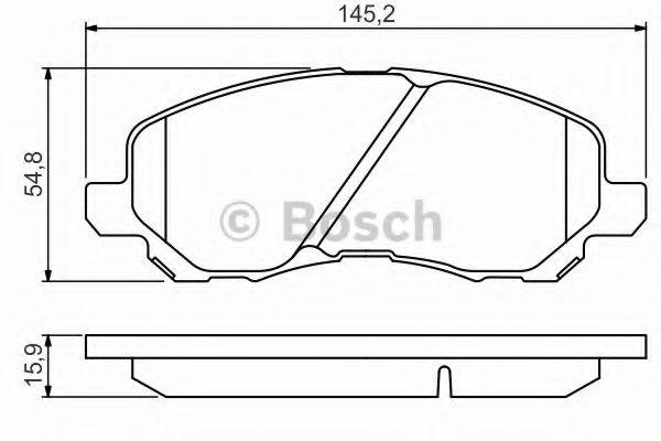 BOSCH 0986495253 Комплект гальмівних колодок, дискове гальмо