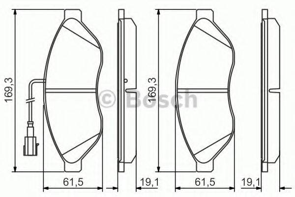 BOSCH 0986495293 Комплект гальмівних колодок, дискове гальмо