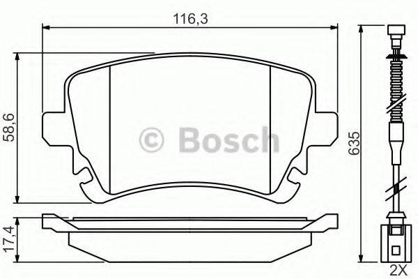 BOSCH 0986494669 Комплект гальмівних колодок, дискове гальмо