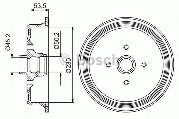 BOSCH 0986477160 Гальмівний барабан