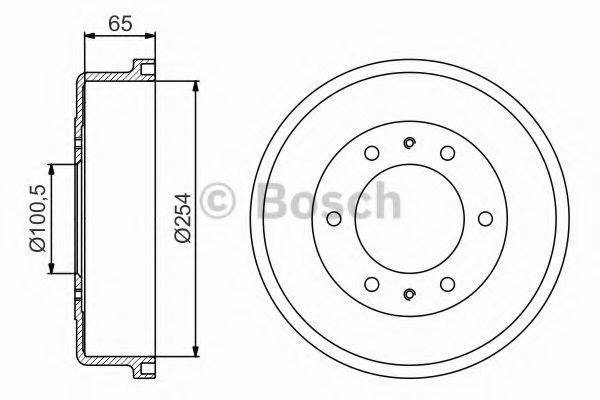 BOSCH 0986477163 Гальмівний барабан