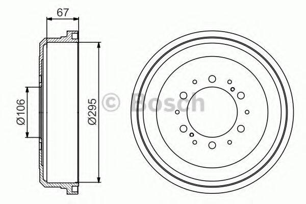 BOSCH 0986477167 Гальмівний барабан