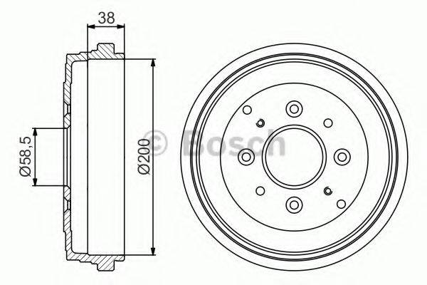 BOSCH 0986477174 Гальмівний барабан