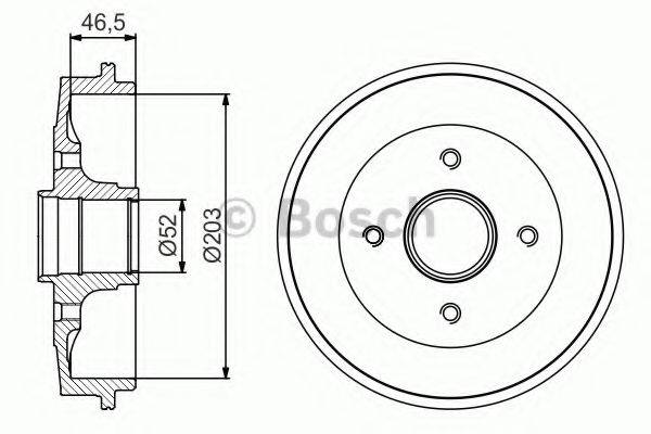 BOSCH 0986477184 Гальмівний барабан