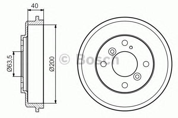 BOSCH 0986477240 Гальмівний барабан