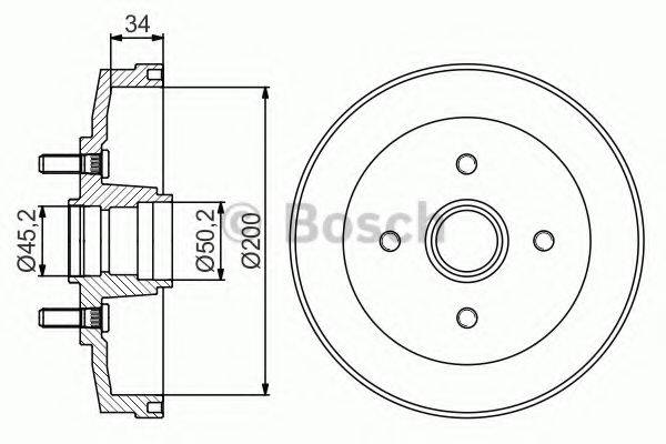 BOSCH 0986477250 Гальмівний барабан