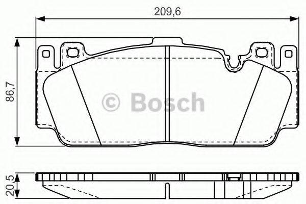 BOSCH 0986TB3210 Комплект гальмівних колодок, дискове гальмо