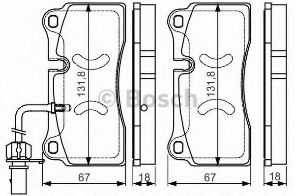 BOSCH 0986TB3221 Комплект гальмівних колодок, дискове гальмо